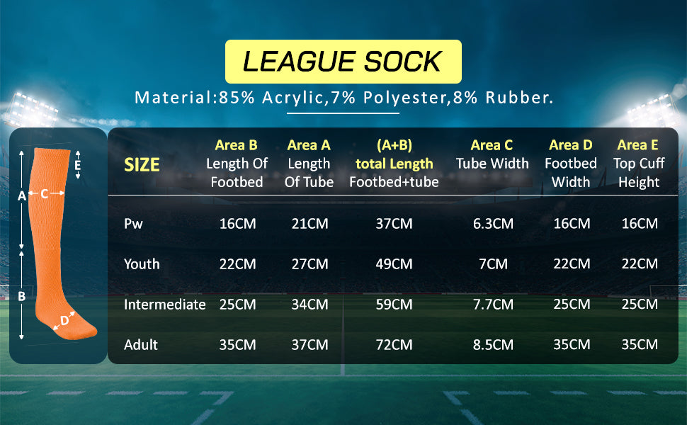 Vizari Adult League Sports Sock Soccer Uniforms & Apparel All