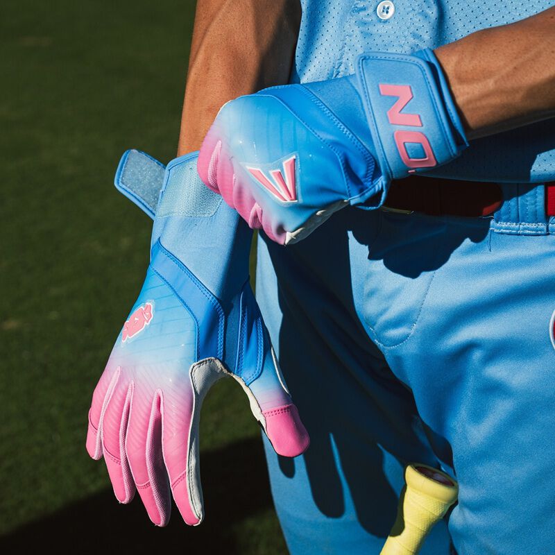 Easton Youth Walk-off Bubble Gum Ethos Baseball Batting Gloves-6
