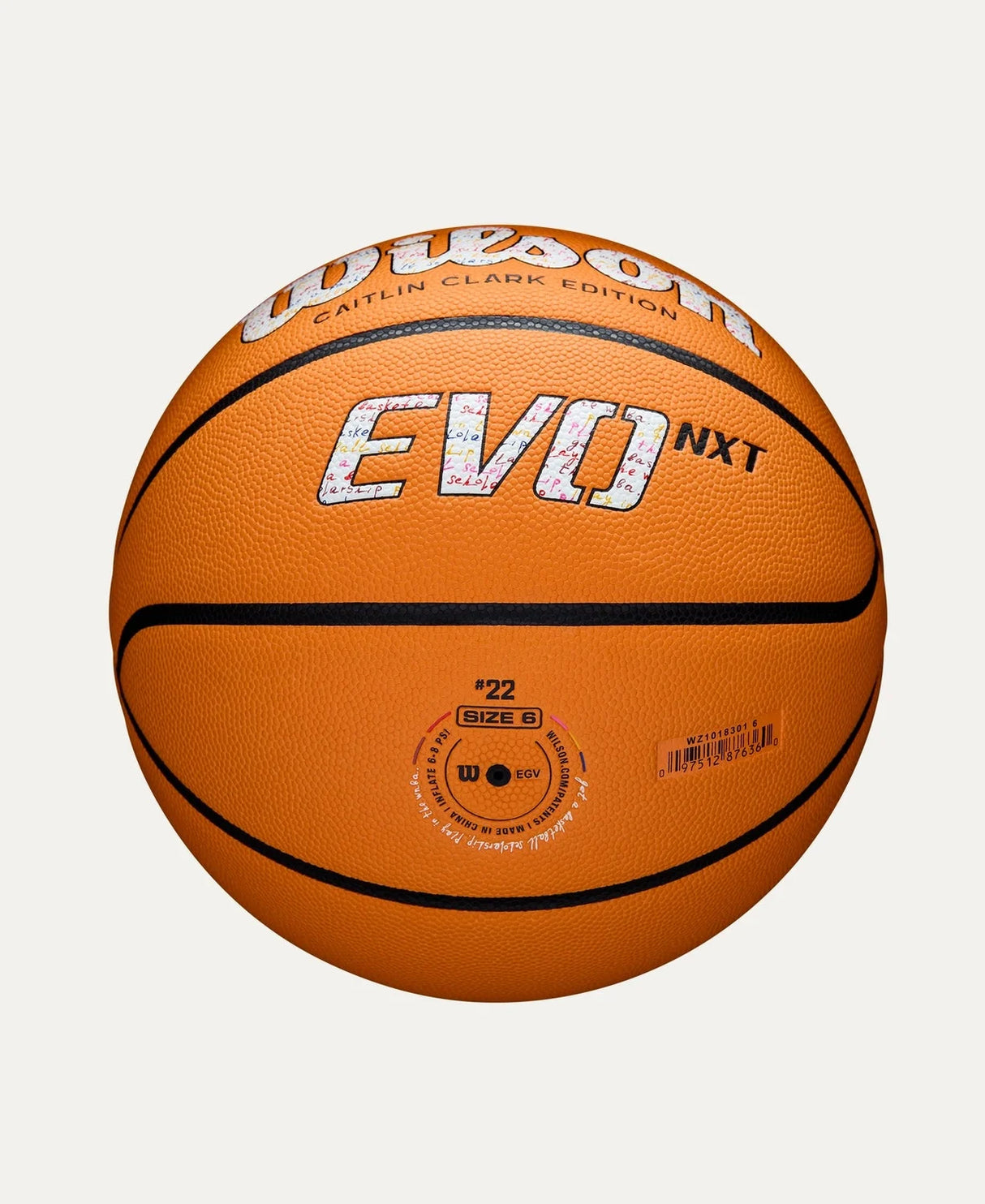 Wilson Caitlin Clark Edition EVO NXT Basketball Size 6 Basketball Basketballs All