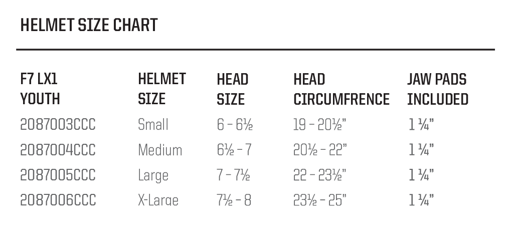 Schutt F7 LX1 Matte Youth Football Helmet Football Helmets Youth