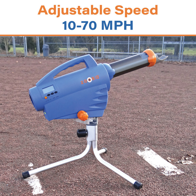 Zooka ZS740 Pitching Machine with Short Tripod Baseball Field Equipment All