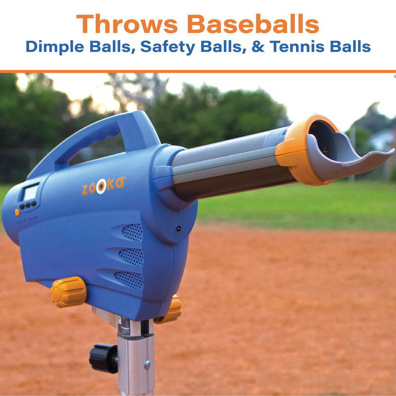 Zooka ZS740 Pitching Machine with Short Tripod Baseball Field Equipment All