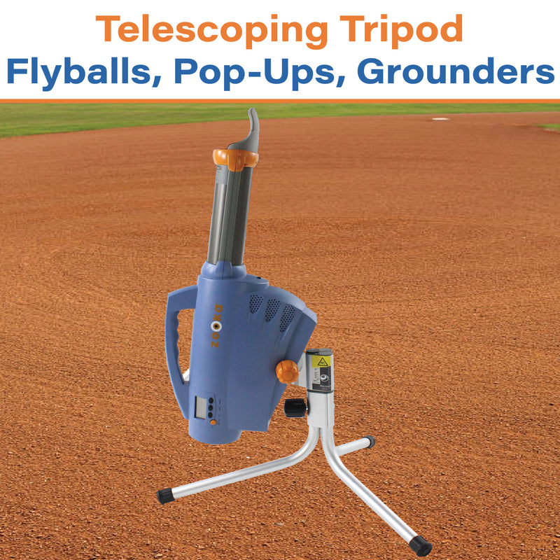 Zooka ZS740 Pitching Machine with Short Tripod Baseball Field Equipment All