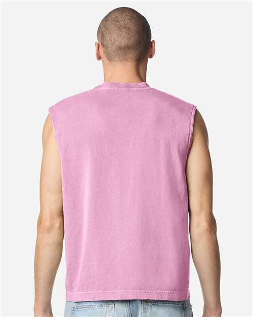 American Apparel Men's Heavyweight Cotton Garment-Dyed Mid-Length Muscle Tee-5