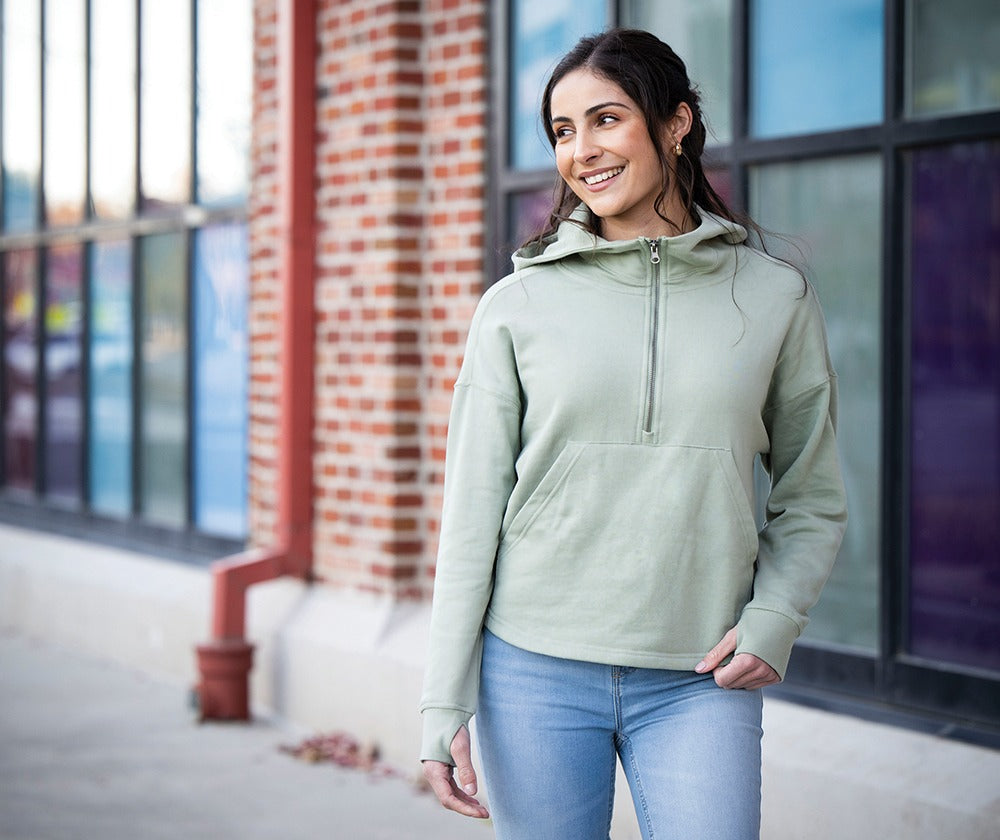 Charles River Women's Willow Scallop Hem Hoodie-3
