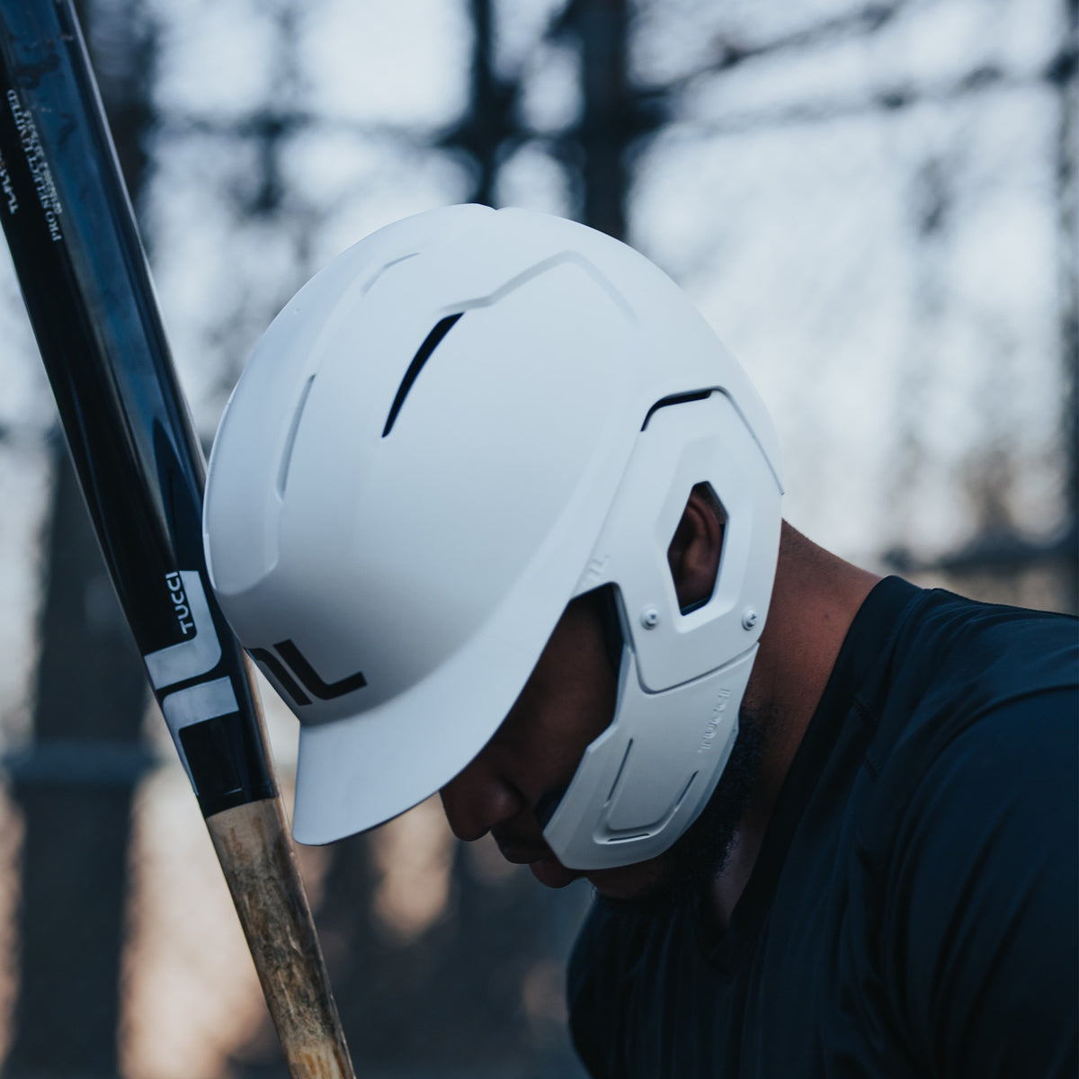 Tucci Potenza Baseball Batting Helmet With Jaw Guard-57