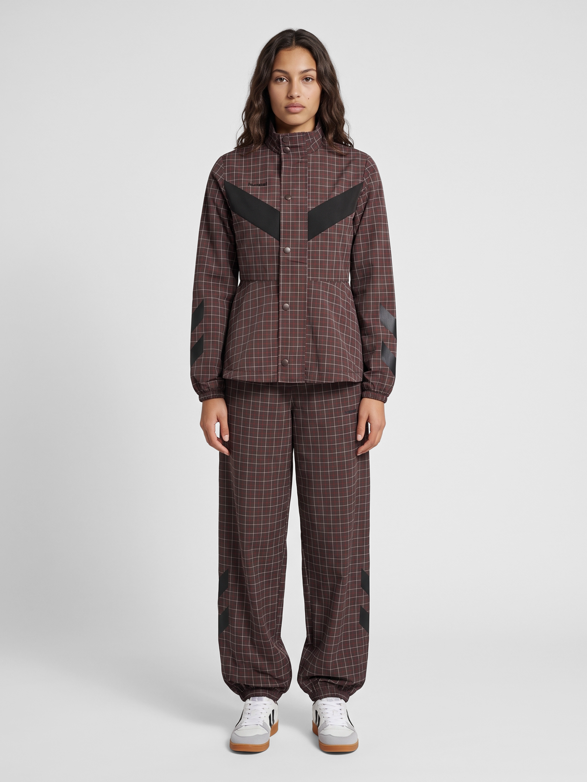 hummel Women's I-D Funnel Neck Check Jacket-5