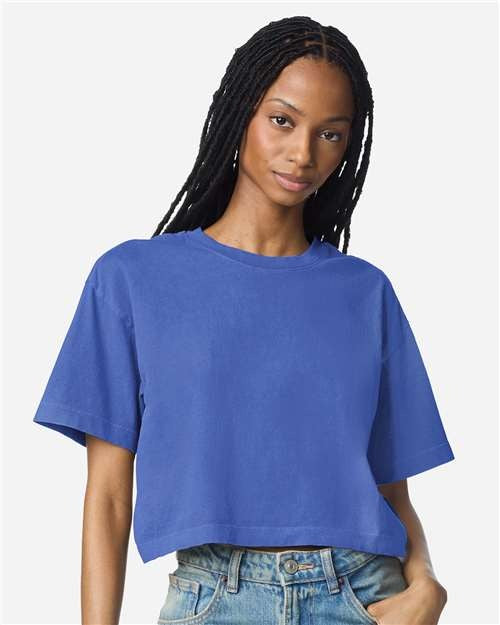 American Apparel Women's Garment-Dyed Heavyweight Cropped Tee-3