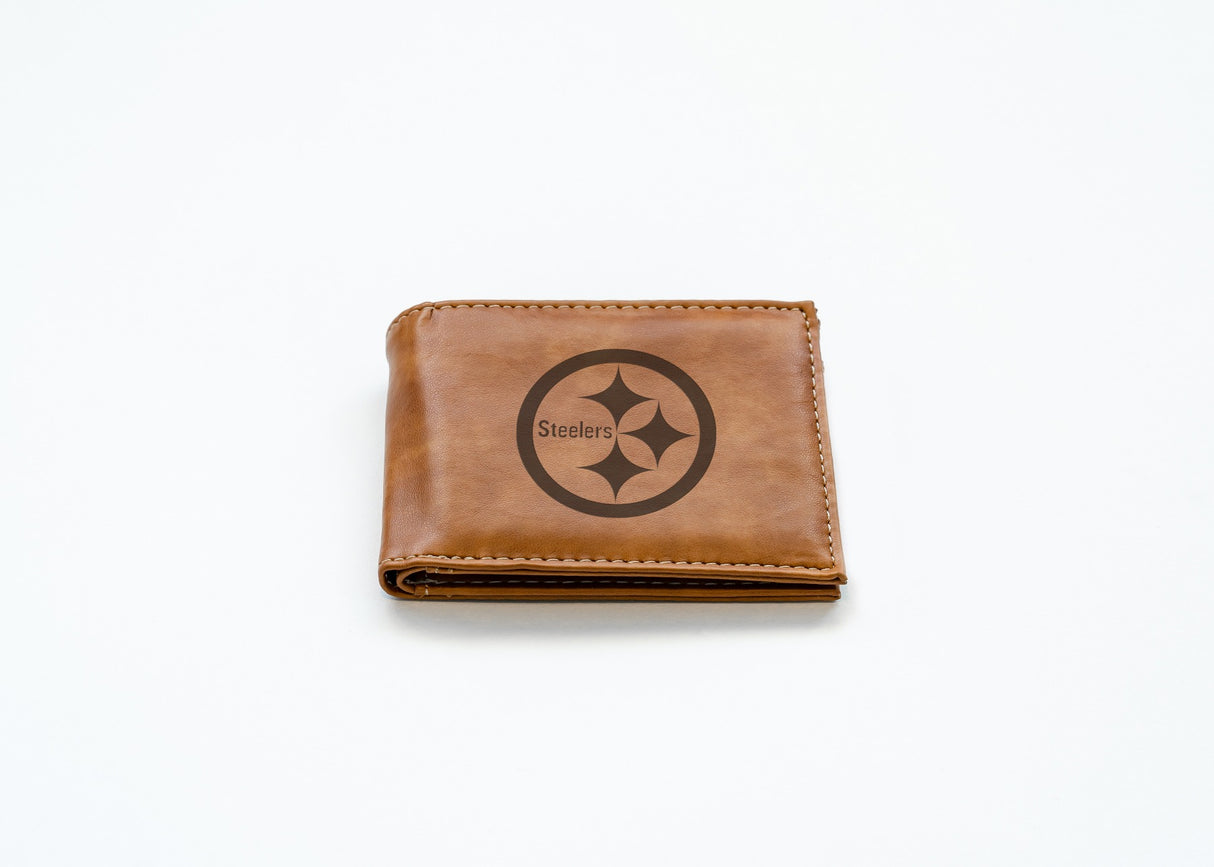 Rico Industries NFL Pittsburgh Steelers Laser Engraved Billfold Wallet-2