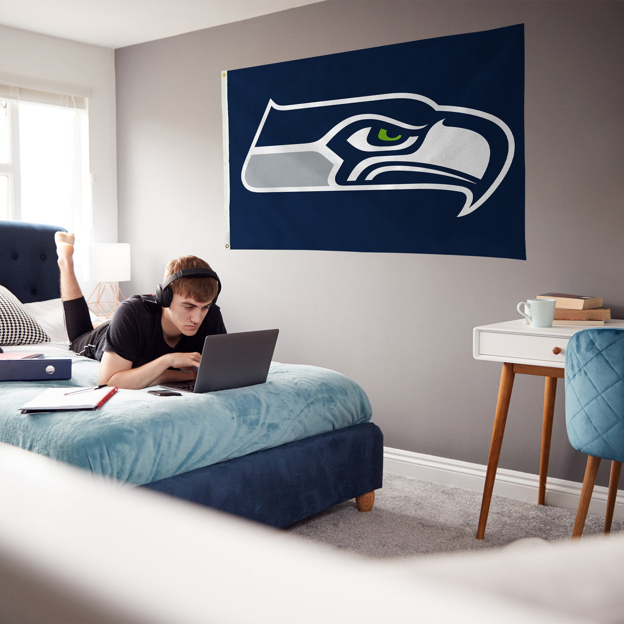 Rico Industries NFL Seattle Seahawks Standard 3' x 5' Banner Flag-3