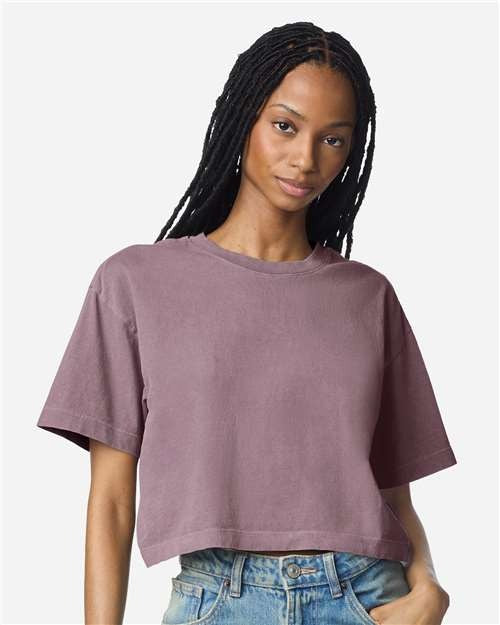American Apparel Women's Garment-Dyed Heavyweight Cropped Tee-3