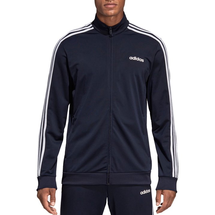 adidas Men's Essentials 3 Stripes Tricot Track Jacket Mens Apparel Jackets & Vests