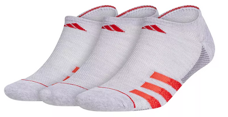 adidas Men's Superlite Stripe 3 3-Pack No Show Socks Unisex Accessories Socks