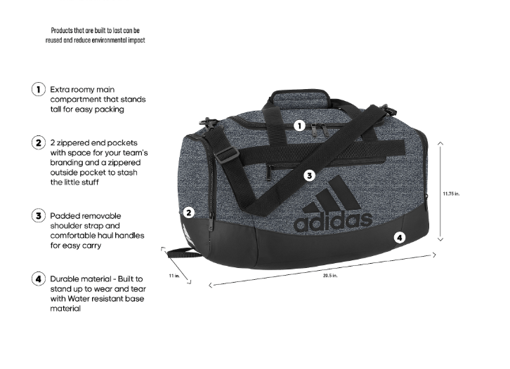 adidas Defender IV Small Duffel Unisex Accessories Bags & Backpacks
