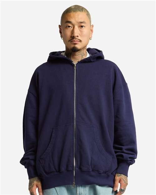 Shaka Wear Men's Max Heavy Garment-Dyed Full-Zip Hoodie Sweatshirt-1