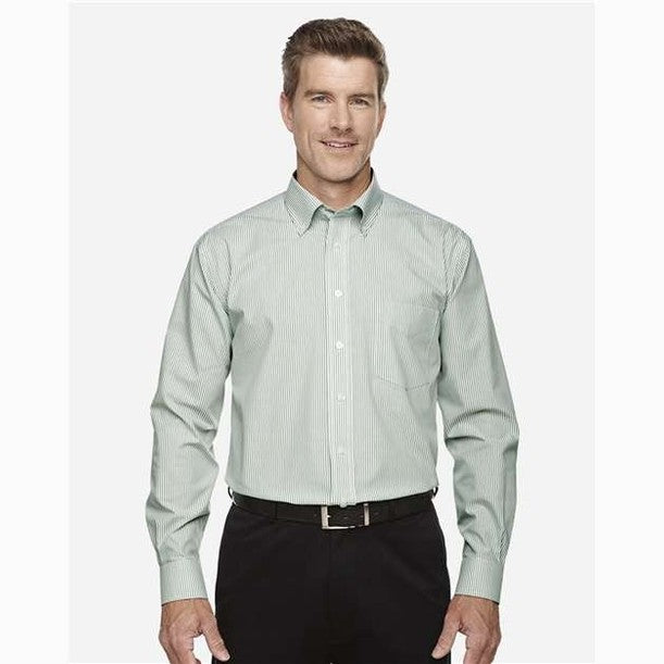 Devon & Jones Men's Crown Collection Banker Stripe Woven Dress Shirt-3