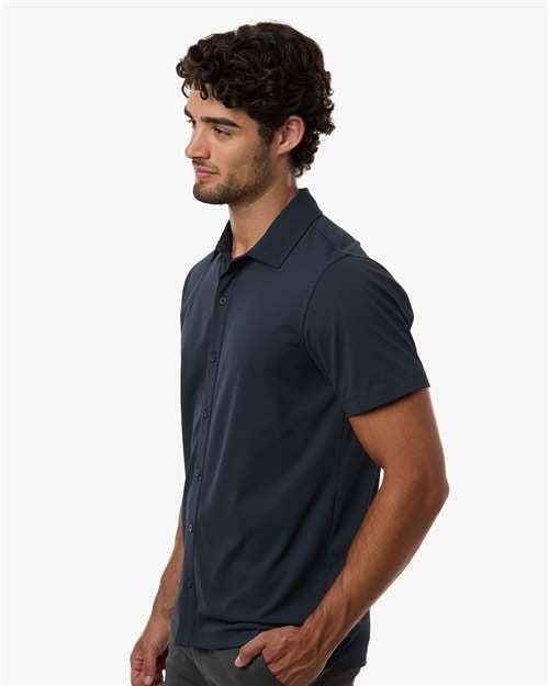AllPro Men's Pro-Flex Sorona Button Down Short Sleeve Shirt-4