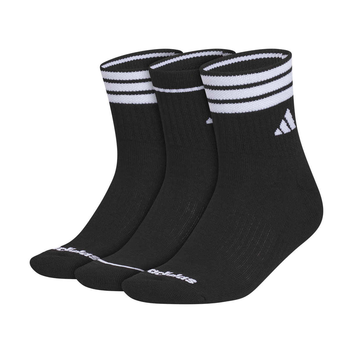 adidas Women's Cushioned 3-Stripe 4.0 3-Pack High Quarter Sock Unisex Accessories Socks