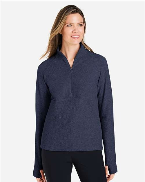 North End Women's Spirit Textured Quarter-Zip Pullover-3