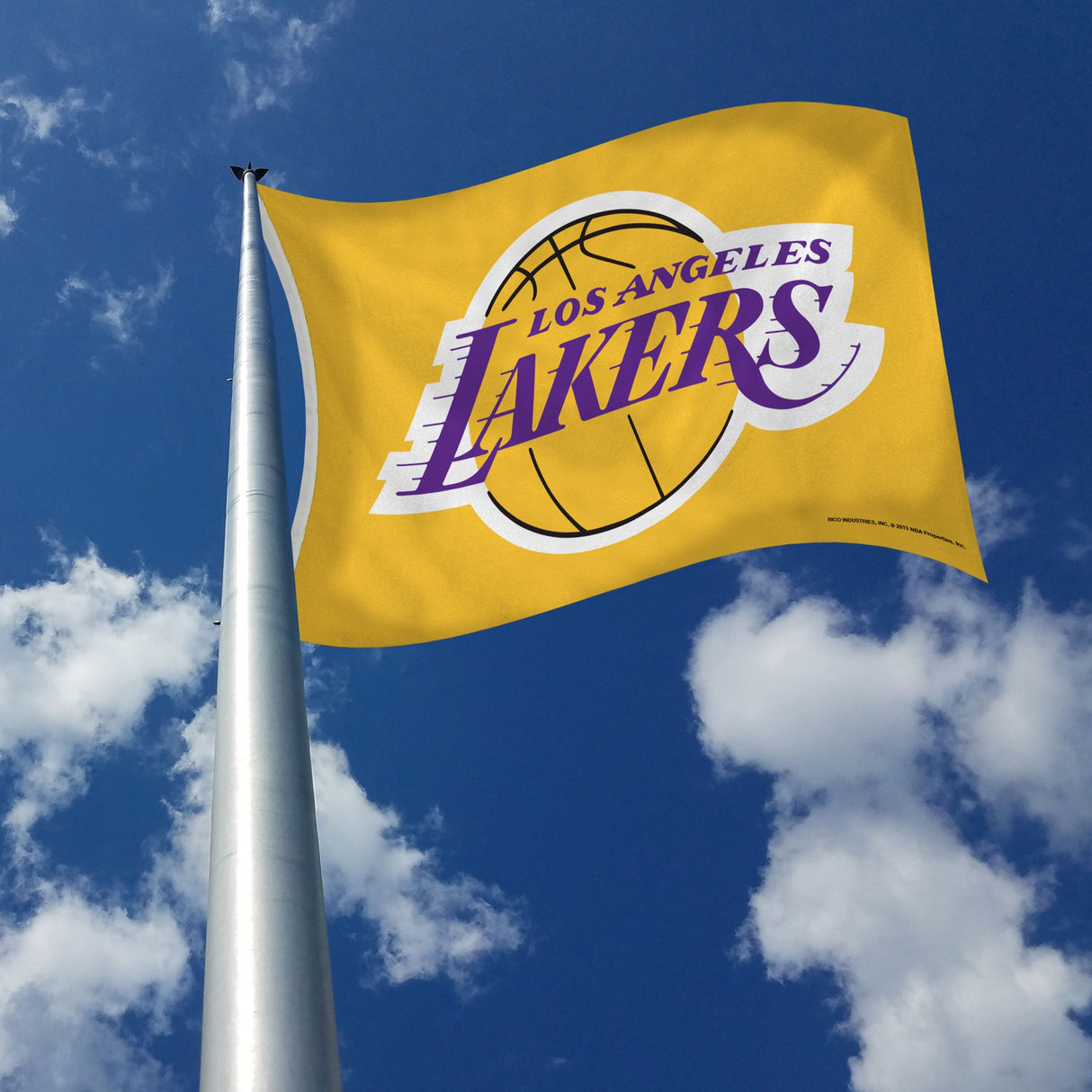 Rico Industries NBA Los Angeles Lakers Yellow 3' x 5' Banner Flag-2