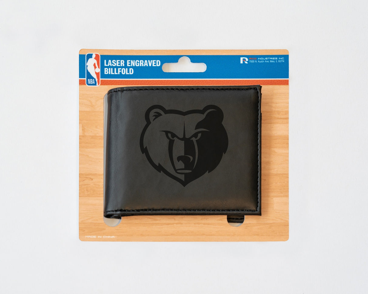 Rico Industries NBA Memphis Grizzlies Laser Engraved Billfold Wallet-3