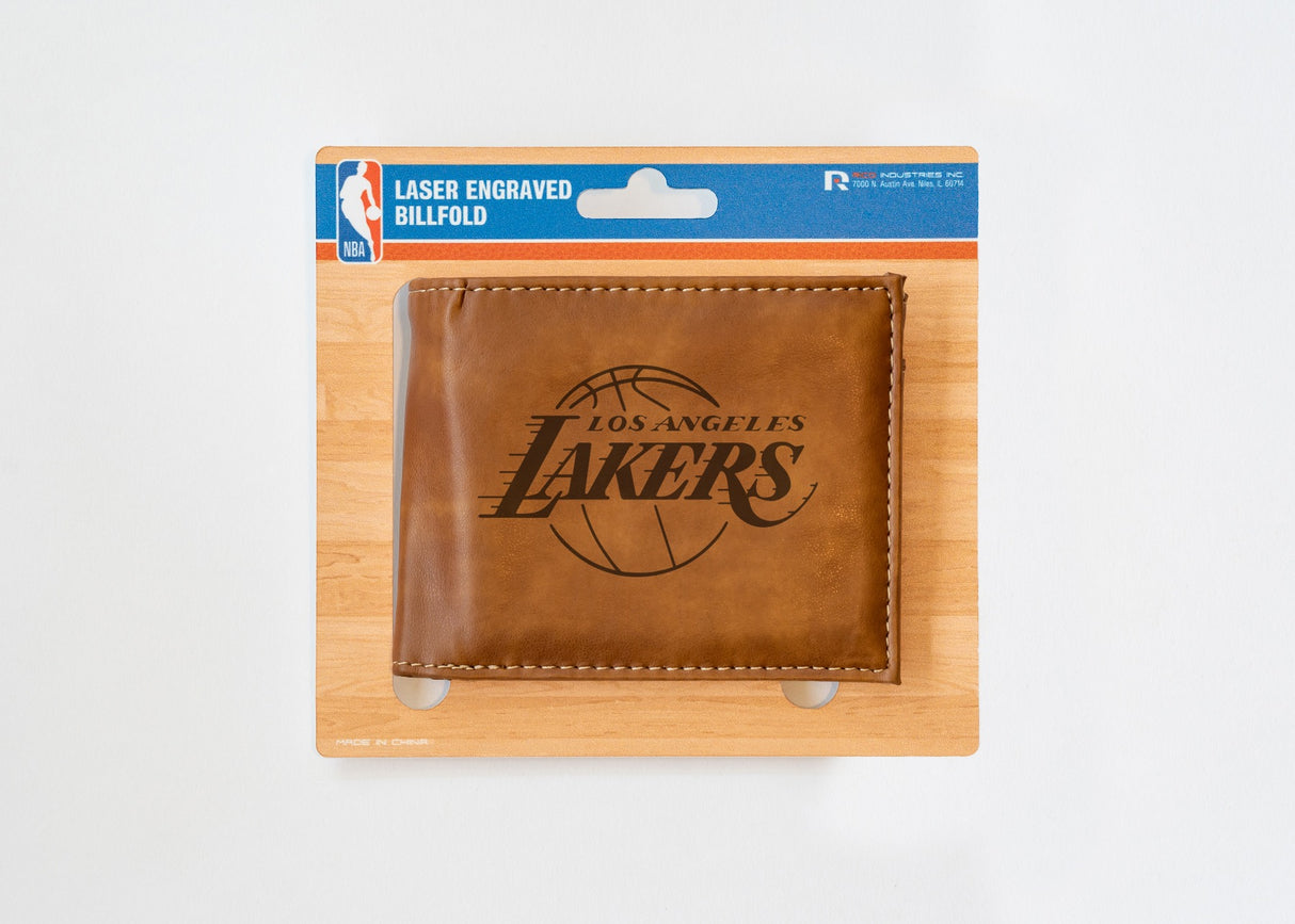 Rico Industries NBA Los Angeles Lakers Laser Engraved Billfold Wallet-3