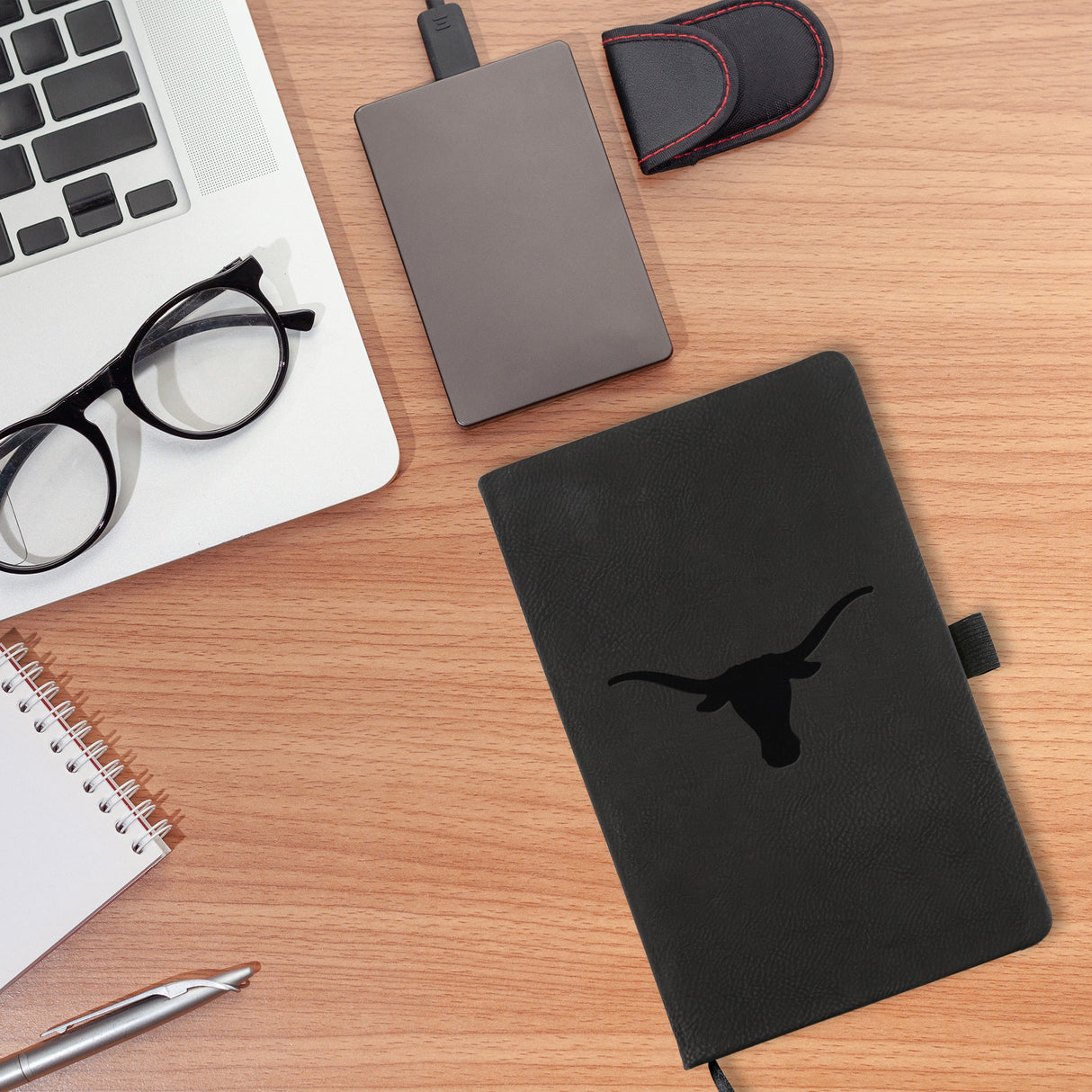 Rico Industries NCAA Texas Longhorns Black - Primary Laser Engraved Small Notepad-3