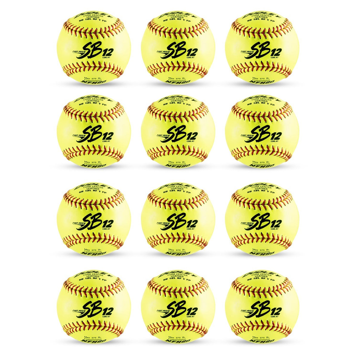 Dudley One Dozen NFHS SB12 Leather Fastpitch Softballs-2