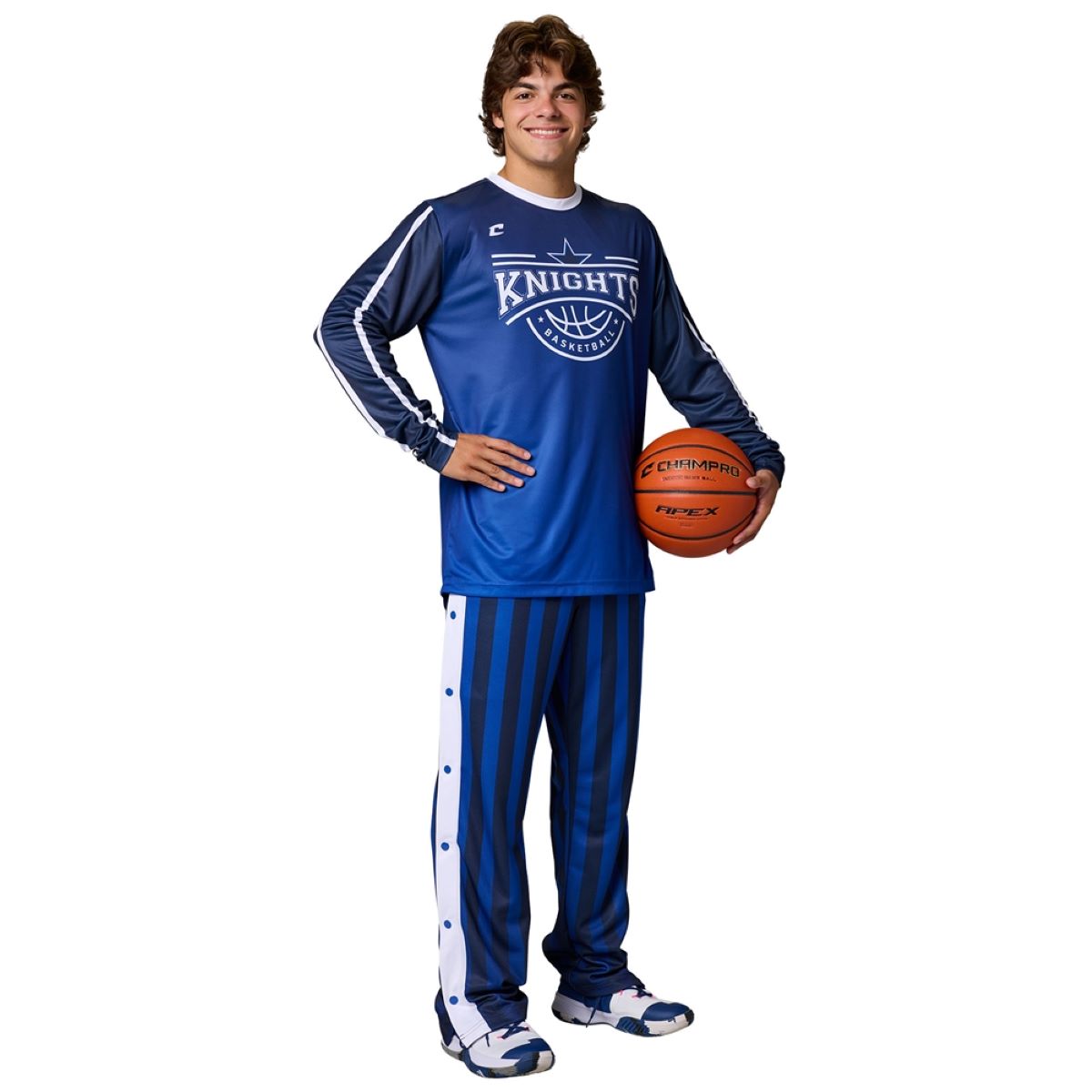 Custom Warm-Up Pants with Snaps Team Basketball Uniform Package