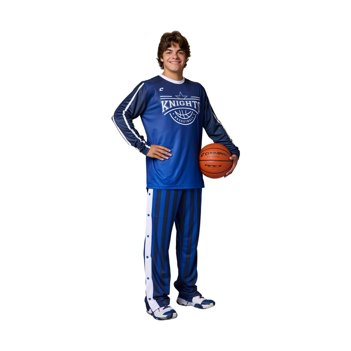 Custom Warm-Up Pants with Snaps Team Basketball Uniform Package