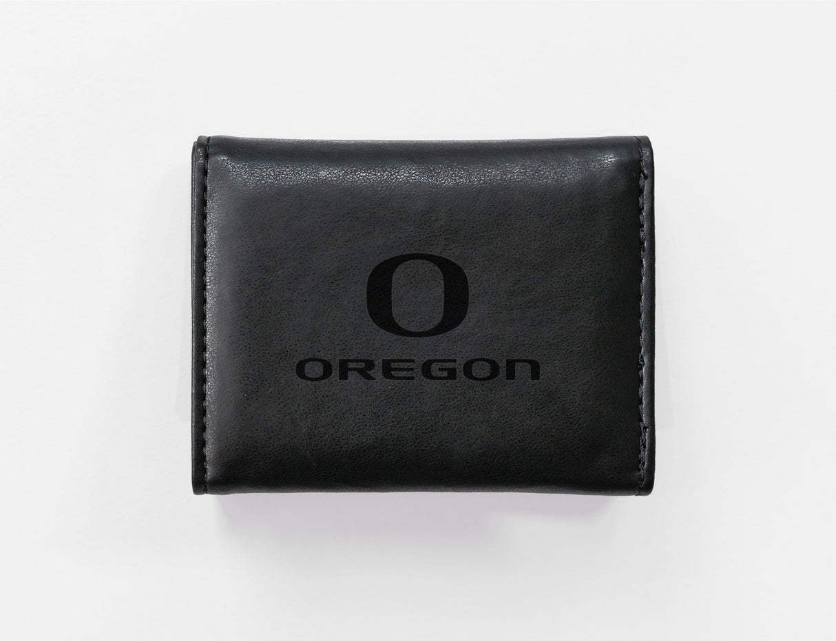 Rico Industries NCAA Oregon Ducks Laser Engraved Faux Leather Trifold Wallet-1