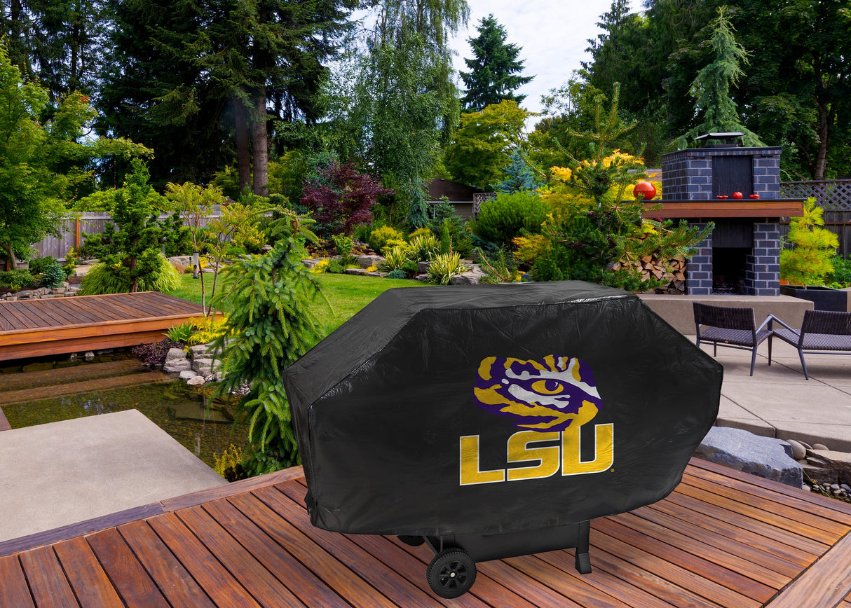 Rico Industries NCAA LSU Tigers Black Deluxe Grill Cover-1