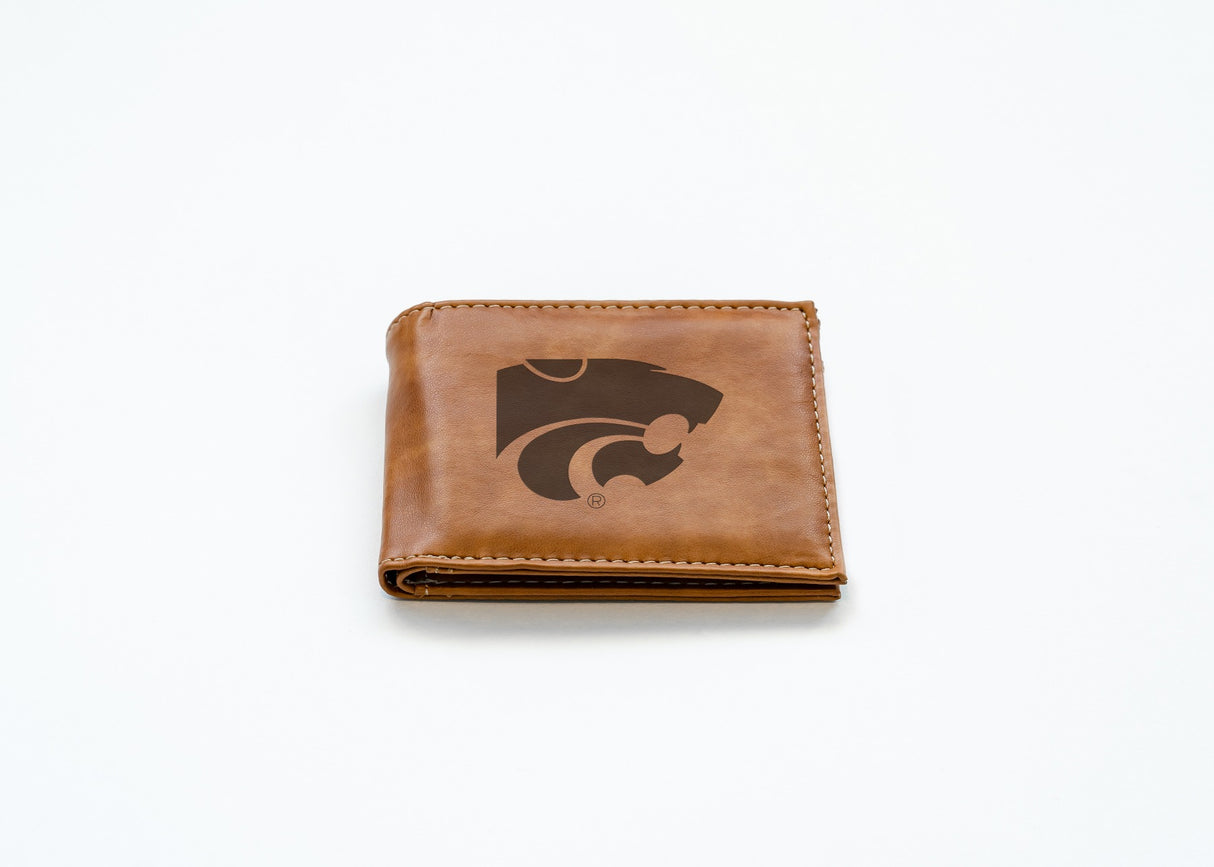 Rico Industries NCAA Kansas State Wildcats - KSU Laser Engraved Billfold Wallet-2
