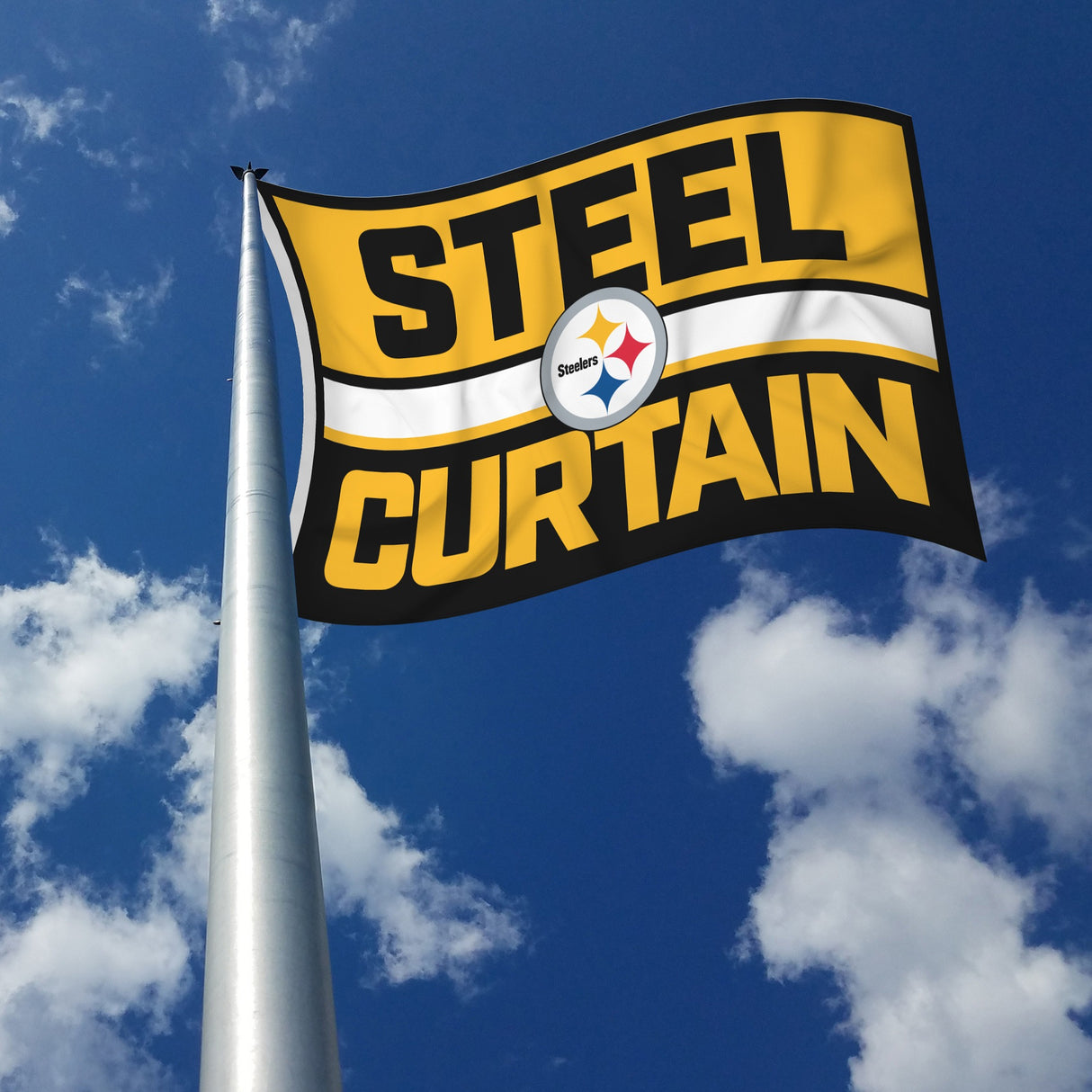 Rico Industries NFL Pittsburgh Steelers Bold 3' x 5' Banner Flag-2