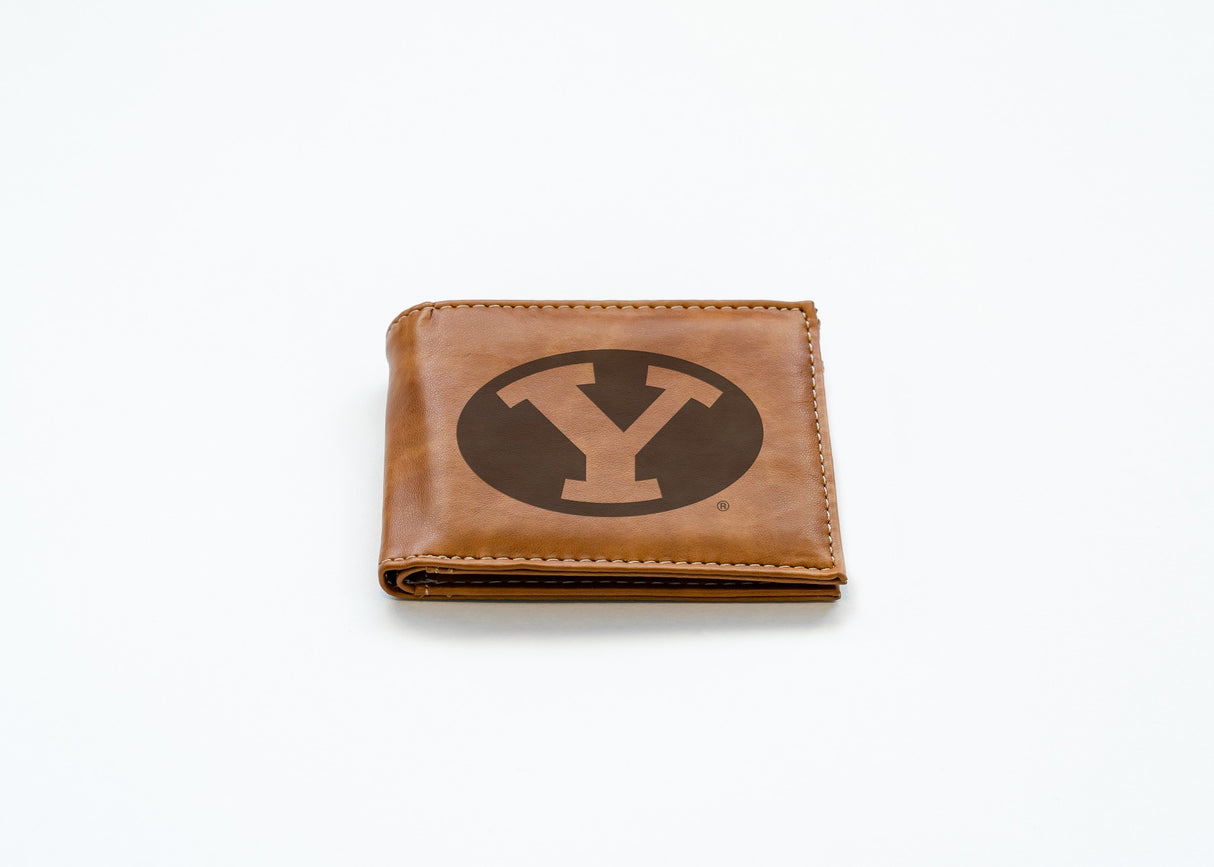 Rico Industries NCAA BYU Cougars Laser Engraved Billfold Wallet-2