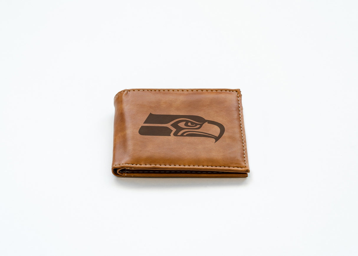 Rico Industries NFL Seattle Seahawks Laser Engraved Billfold Wallet-2