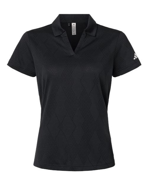 adidas Women's Textured Jacquard Polo-1