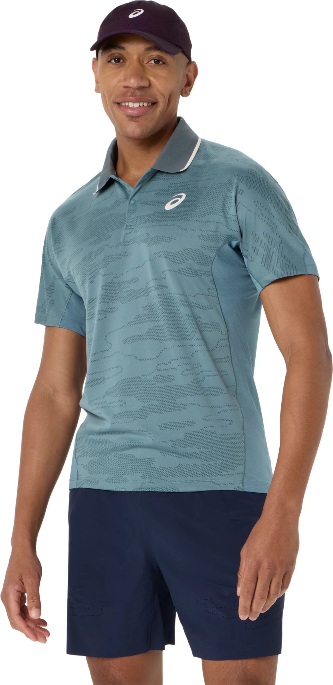 Asics Men's Match Jacquard Polo Short Sleeve Top-1