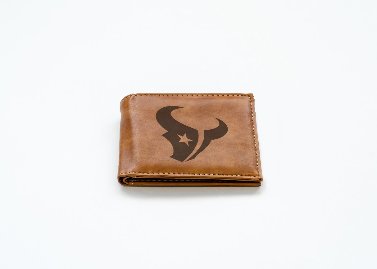 Rico Industries NFL Houston Texans Laser Engraved Billfold Wallet-2