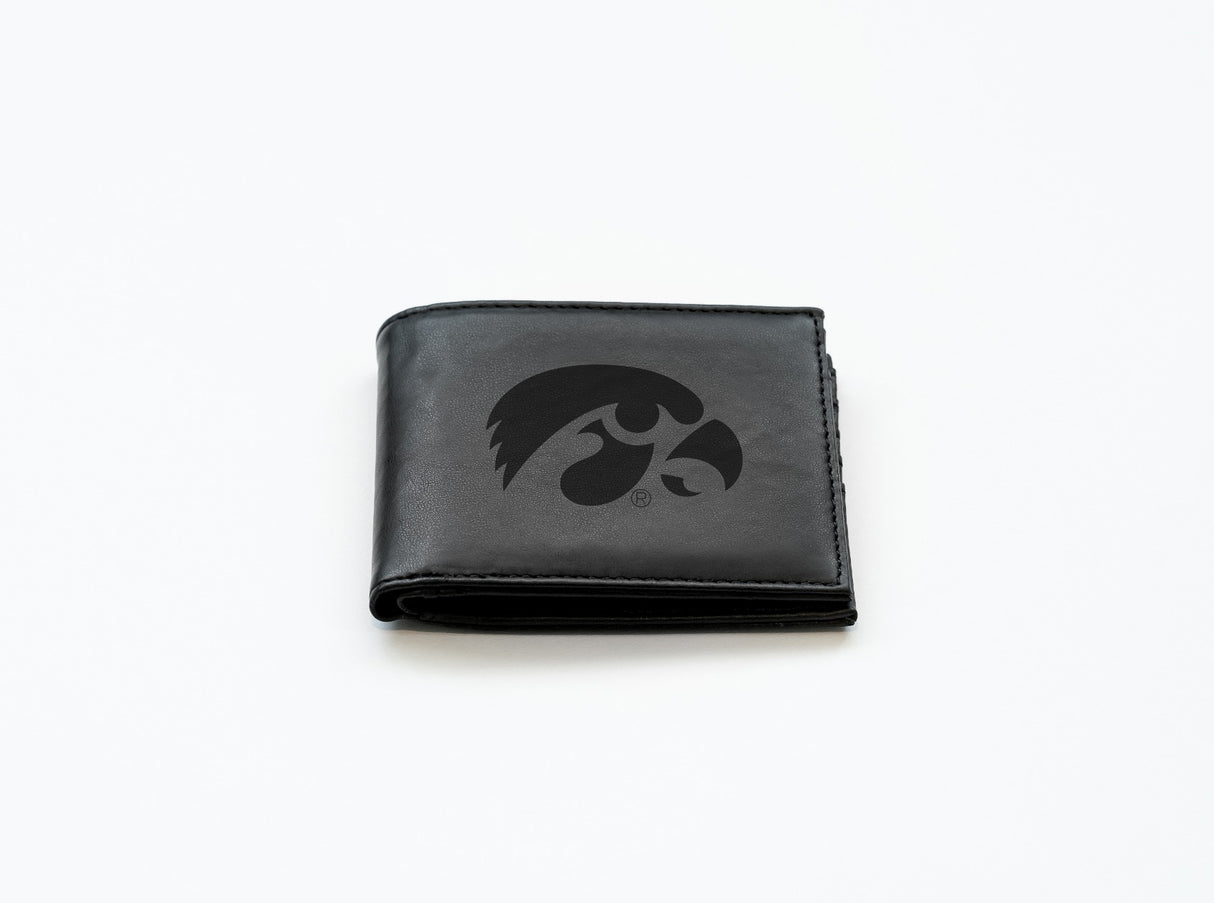 Rico Industries NCAA Iowa Hawkeyes Laser Engraved Billfold Wallet-2