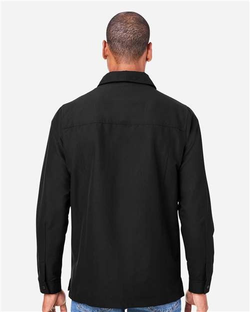 Harriton Men's Flex Twill Overshirt Jacket-5