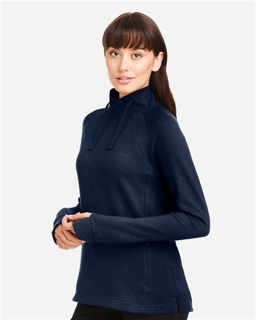North End Women's Rhythm Waffle Cross-Neck Pullover-4
