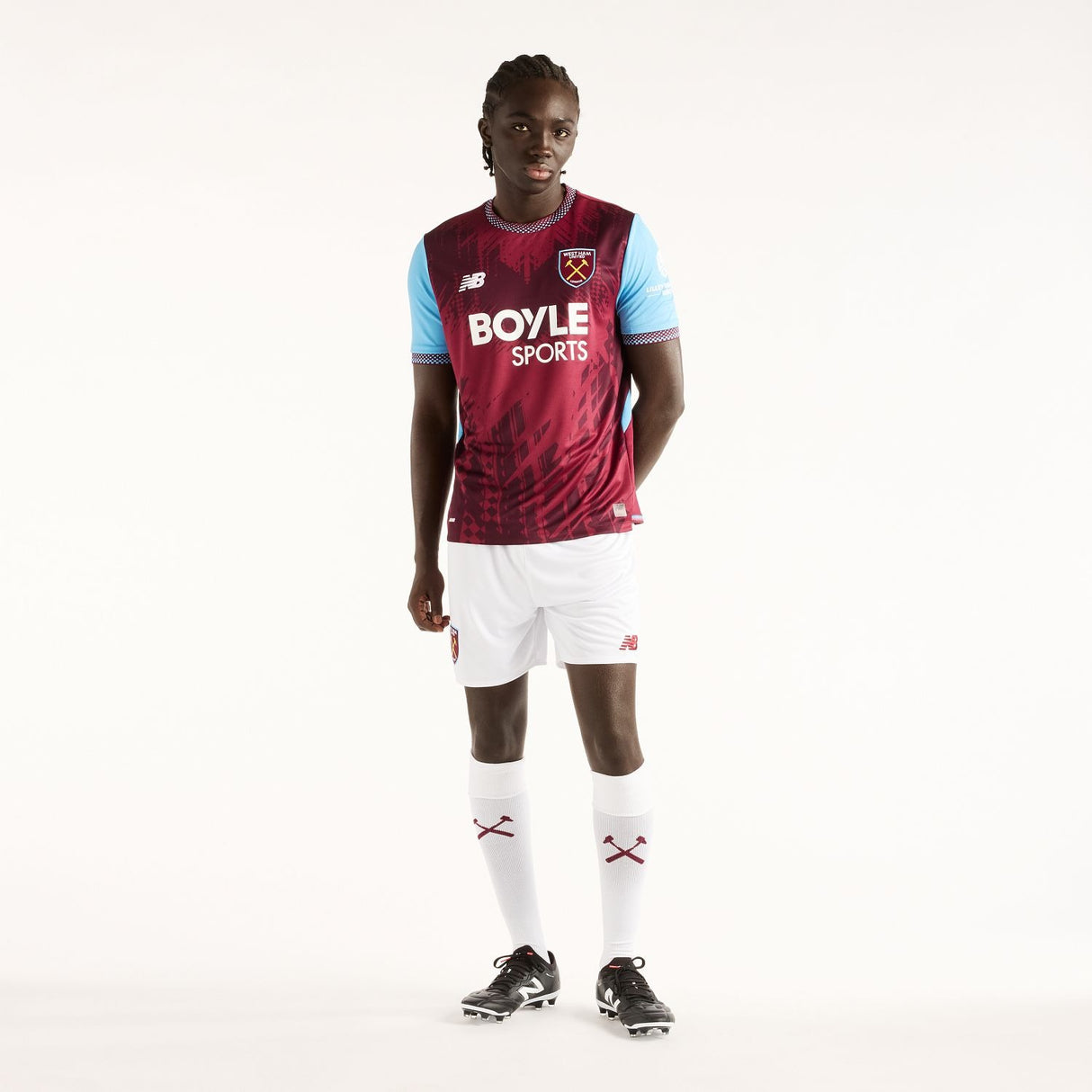 New Balance Adult West Ham United 26/27 Home Short Sleeve Soccer Jersey-8