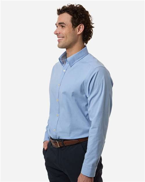 Devon & Jones Men's CrownLux Performance Spencer Poplin Dress Shirt-4