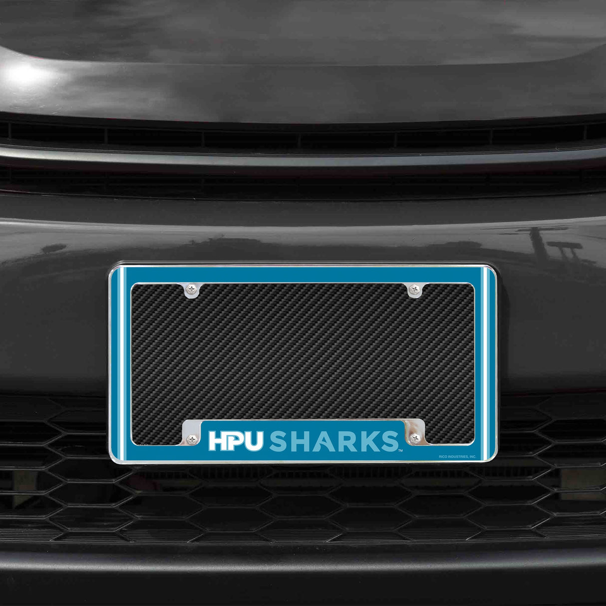 Rico Industries NCAA Hawaii Pacific Sharks 12" x 6" Chrome License Plate Frame-1