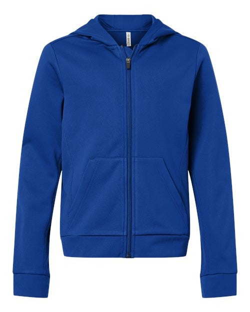 Team 365 Youth Squad Tech Fleece Hooded Full-Zip-1