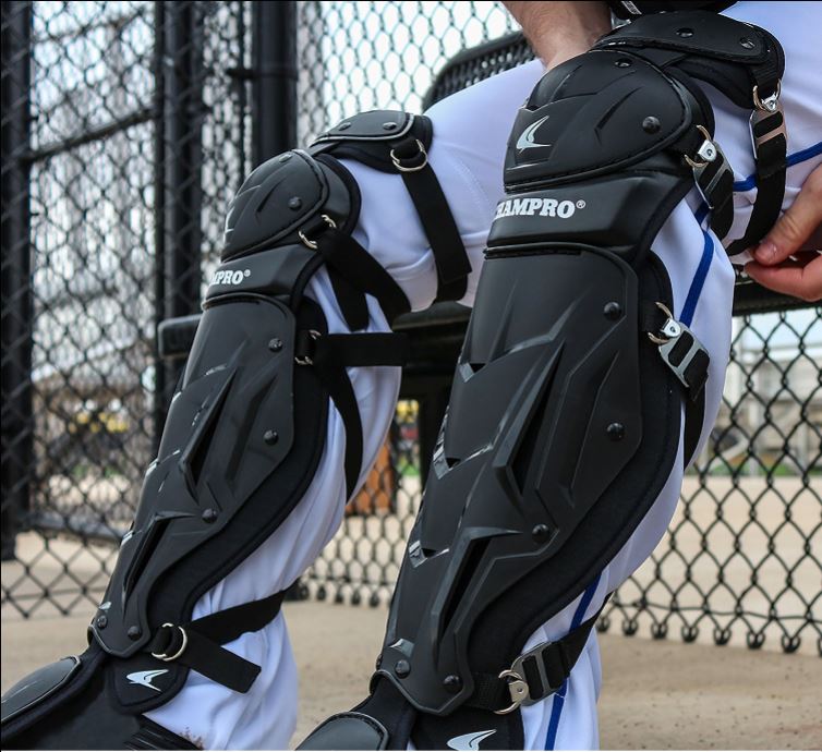 Champro Optimus MVP Adult Double Knee Leg Guard 16.5" Baseball Catcher's Protective Equipment All