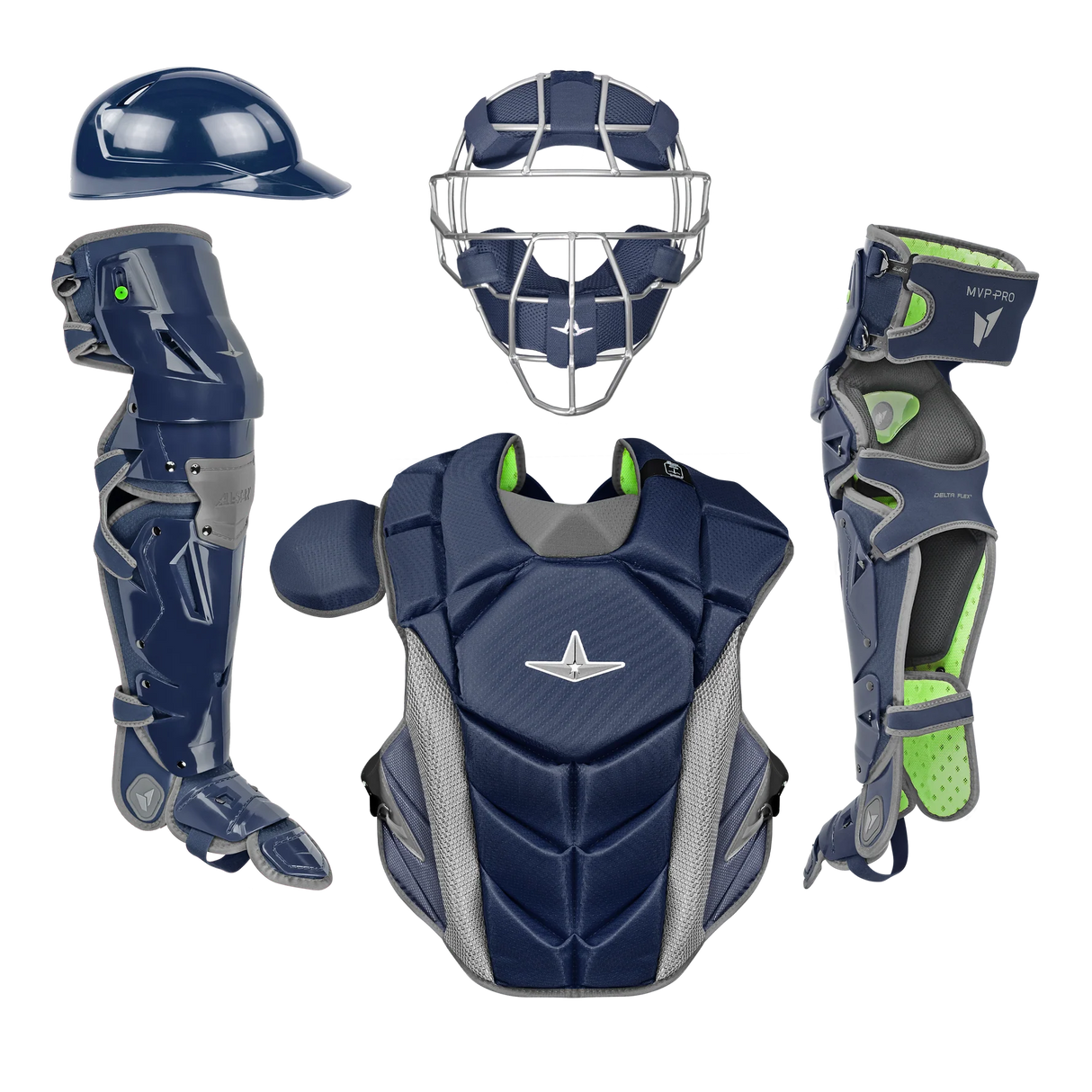 All Star MVP-PRO™ Series Baseball Catcher's Kit with Traditional Mask