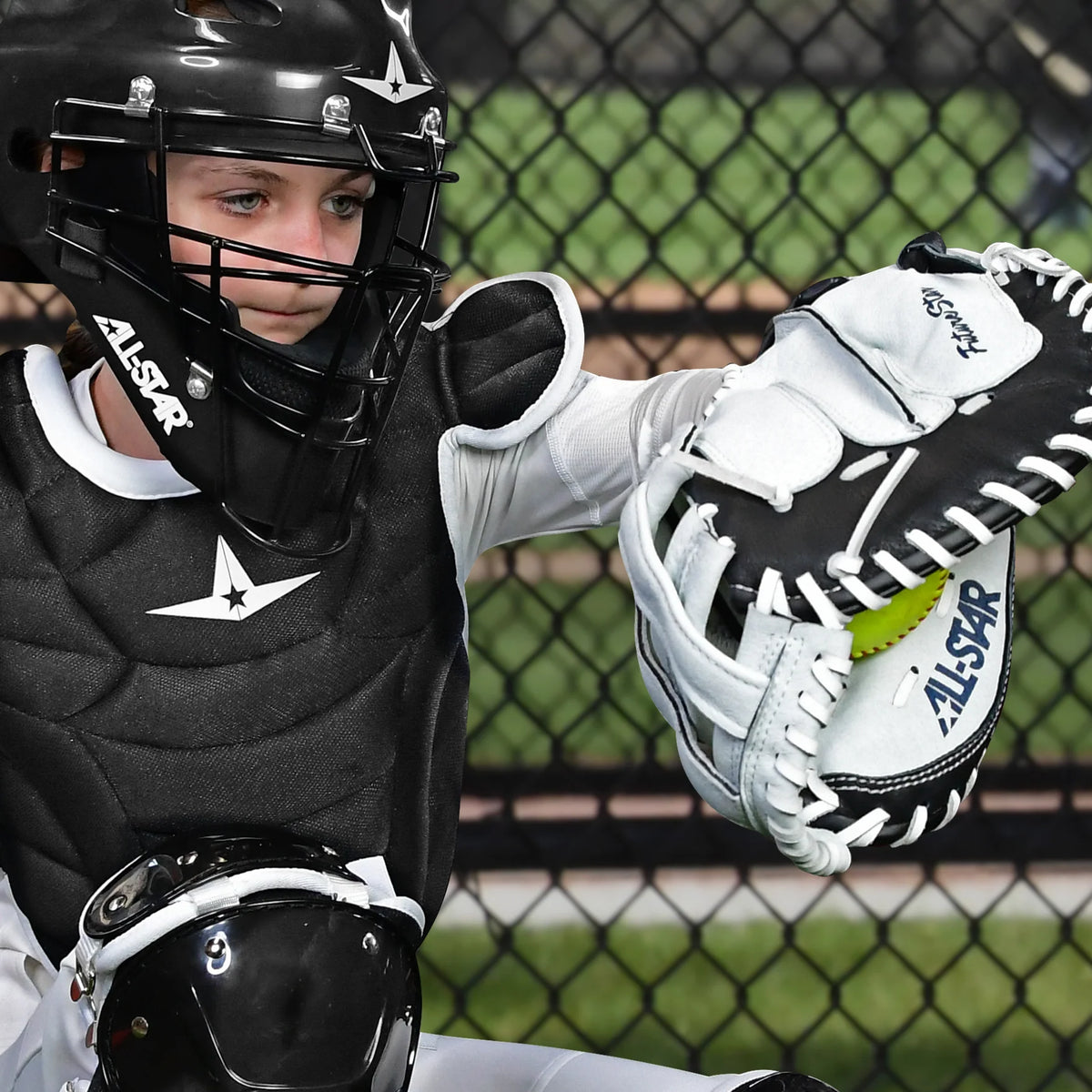 All Star Future Star Softball Catcher Mitt-5