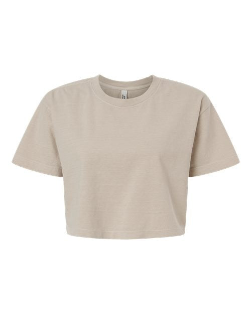 American Apparel Women's Garment-Dyed Heavyweight Cropped Tee-1